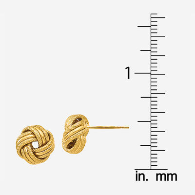 Made in Italy 14K Gold 8mm Knot Stud Earrings