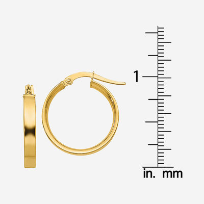 14K Gold 16mm Hoop Earrings