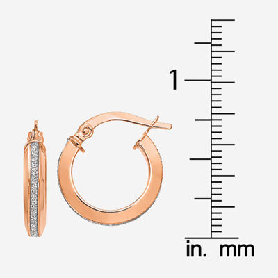 Made in Italy 14K Rose Gold 15mm Hoop Earrings