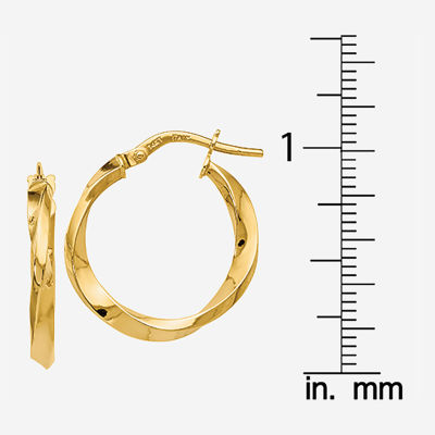 Made in Italy 14K Gold 21mm Hoop Earrings