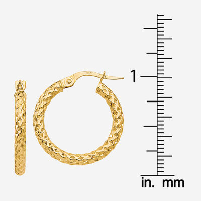 Made in Italy 10K Gold 23mm Hoop Earrings