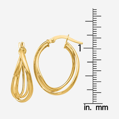 Made in Italy 14K Gold 21mm Hoop Earrings