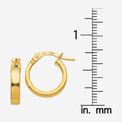 Made in Italy 14K Gold 15mm Hoop Earrings