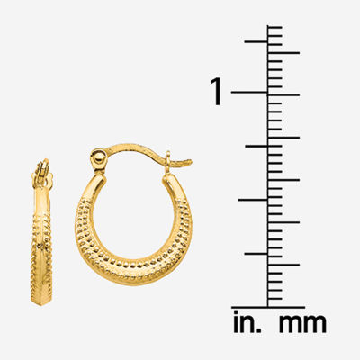 10K Gold 15mm Hoop Earrings