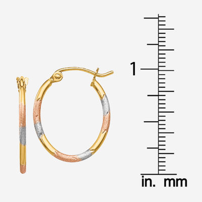 14K Gold 20mm Round Hoop Earrings