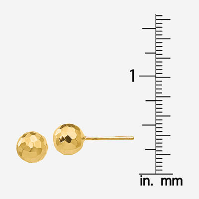 14K Gold 7mm Ball Stud Earrings