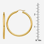 14K Gold 45mm Round Hoop Earrings