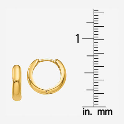 14K Gold 9mm Round Hoop Earrings