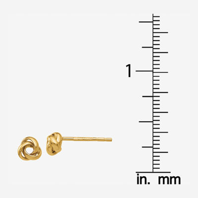 14K Gold 5mm Knot Stud Earrings