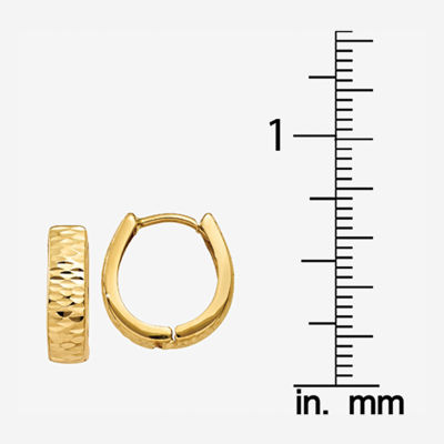 14K Gold 12mm Hoop Earrings