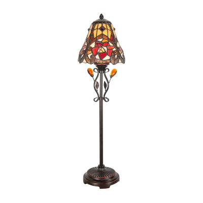 Dale Tiffany Jeweled Vine Buffet Glass Table Lamp, Color Red JCPenney