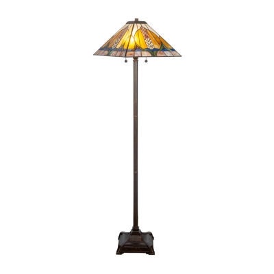 Dale Tiffany Pusan Mission Glass Floor Lamp, Color Lt Beige JCPenney