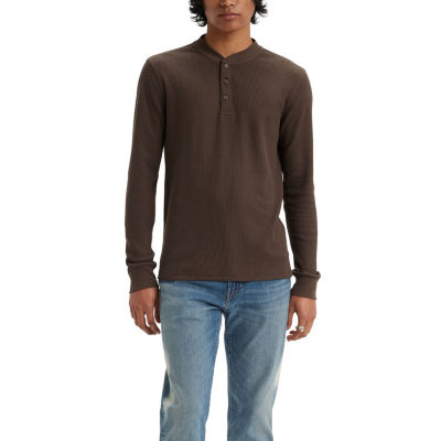 Levi's® Mens Long Sleeve Regular Fit Thermal Henley Shirt