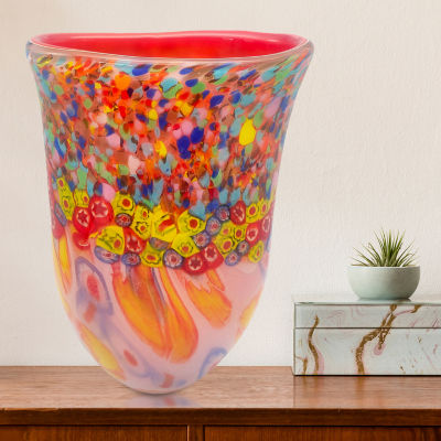 Dale Tiffany Salt Creek Art Glass Vase, Color Red JCPenney