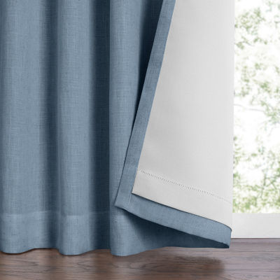 Elrene Home Fashions Harrow Rod Pocket Back Tab Blackout Single Curtain Panels