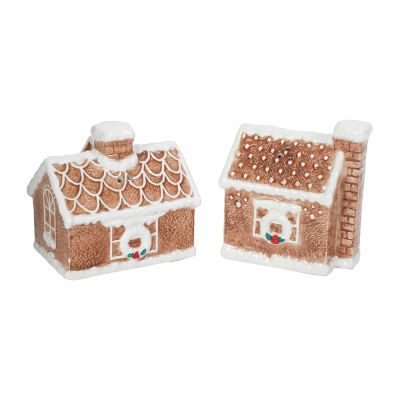 Gingerbread House Stoneware Salt & Pepper Shakers