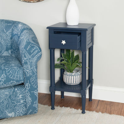 Linon Shangri Storage 1-Drawer End Table