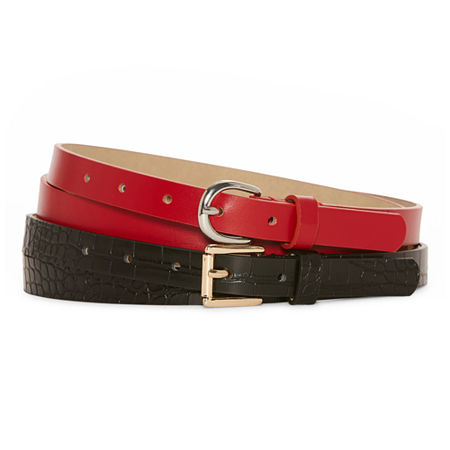 Liz Claiborne 2-pc. Womens Belt, 3x, Black