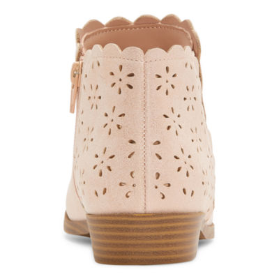 Thereabouts Little & Big Girls Pima Stacked Heel Booties