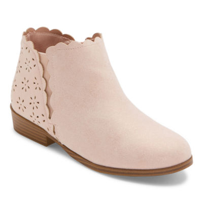 Thereabouts Little & Big Girls Pima Stacked Heel Booties