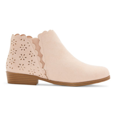 Thereabouts Little & Big Girls Pima Stacked Heel Booties