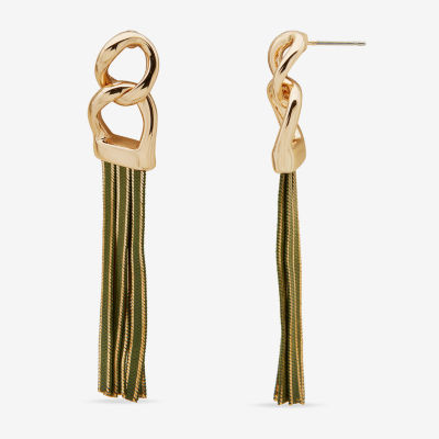 Worthington Gold Tone Womens Drop Earrings