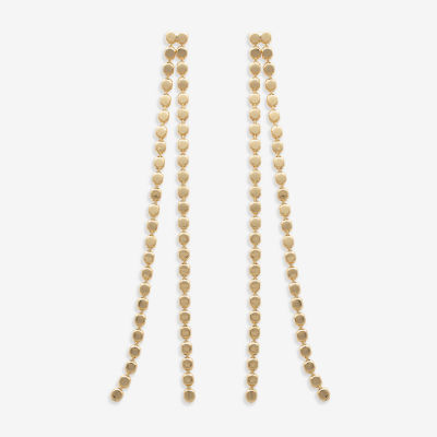 Bold Elements Gold Tone Womens Stainless Steel Drop Earrings