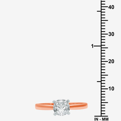 1 CT. T.W. Round Cut Lab Grown (G / SI2) Diamond Solitaire Engagement Ring 10K or 14K Gold