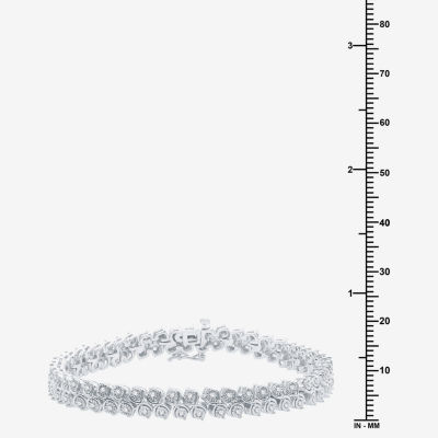 (H-I / I1) 1 CT. T.W. Lab Grown White Diamond Sterling Silver 7.5 Inch Tennis Bracelet