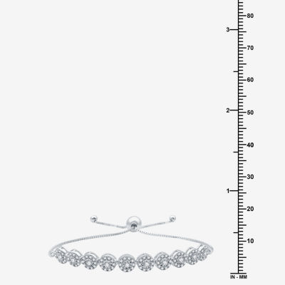 (H-I / I1) 1 CT. T.W. Lab Grown White Diamond Sterling Silver Bolo Bracelet
