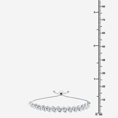 1 1/ CT. T.W. Lab Grown White Diamond Sterling Silver Bolo Bracelet