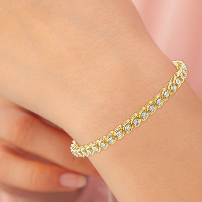 1/4 CT. T.W. Lab Grown White Diamond 14K Gold Over Silver Sterling Silver 7.5 Inch Tennis Bracelet