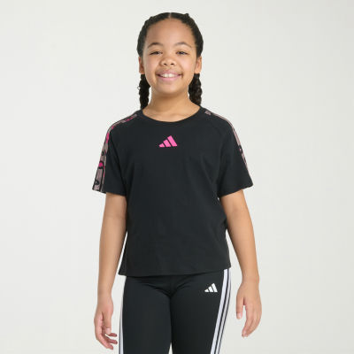 adidas Big Kid Girls Crew Neck Short Sleeve Regular Fit Graphic T-Shirt
