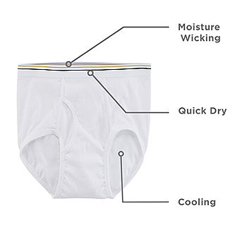 Stafford Men's Briefs White 60% Cotton/40% Polyester - Size XL 5-Pack