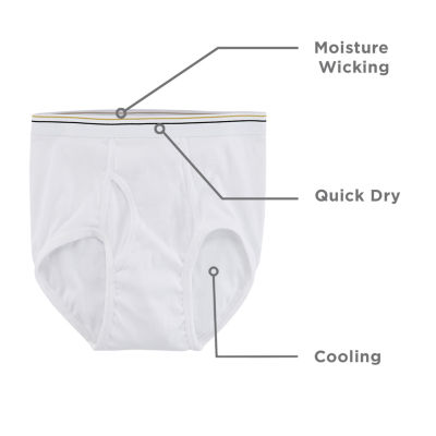 Stafford Dry + Cool Full-Cut Mens Big and Tall 6 Pack Briefs 302872