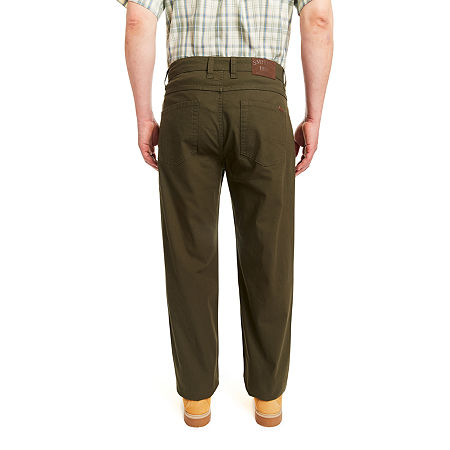 Smiths Workwear 5 Pocket Mens Relaxed Fit Flat Front Pant, 34 34, Green