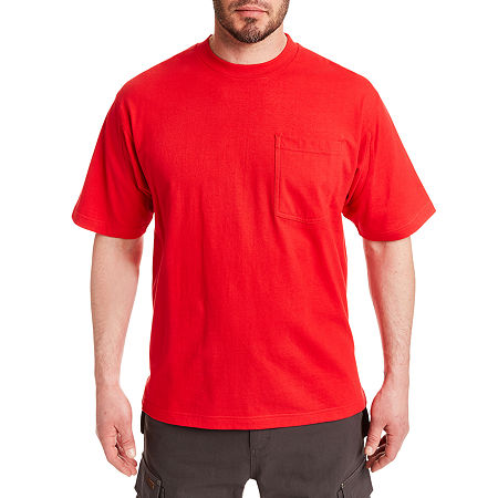 Smiths Workwear Mens Crew Neck Short Sleeve T-Shirt, X-large, Red