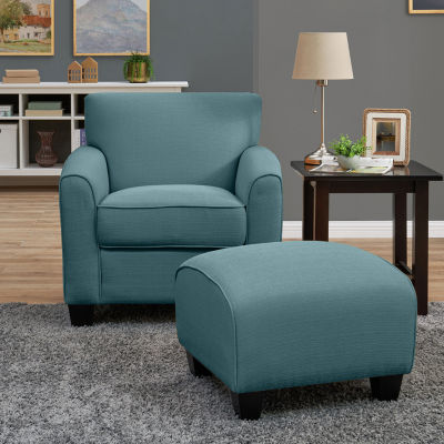 Handy Living Lincoln Park Chair Ottoman Set