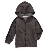 YUFAN Toddler Little Boys Winter Fleece Lined Coat Sherpa Lined Hoodie Toggle Jacket 