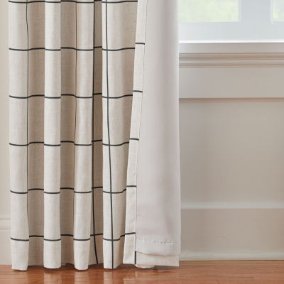 Elrene Home Fashions Brighton Energy Saving Blackout Rod Pocket Back Tab Single Curtain Panel