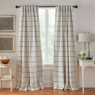 Elrene Home Fashions Brighton Energy Saving Blackout Rod Pocket Back Tab Single Curtain Panel