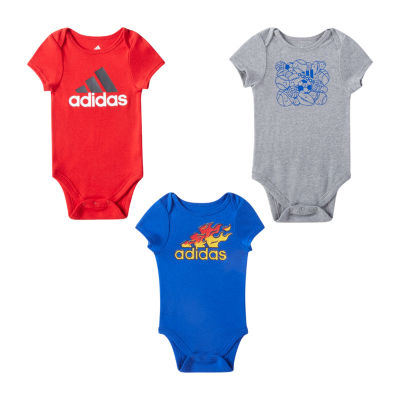 adidas Baby Unisex 3-pc. Crew Neck Short Sleeve Bodysuit