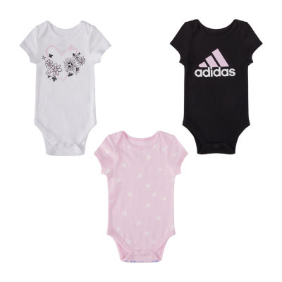 adidas Baby Girls 3-pc. Short Sleeve Bodysuit