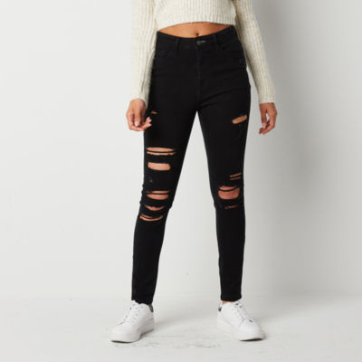 Jcpenney black ripped store jeans