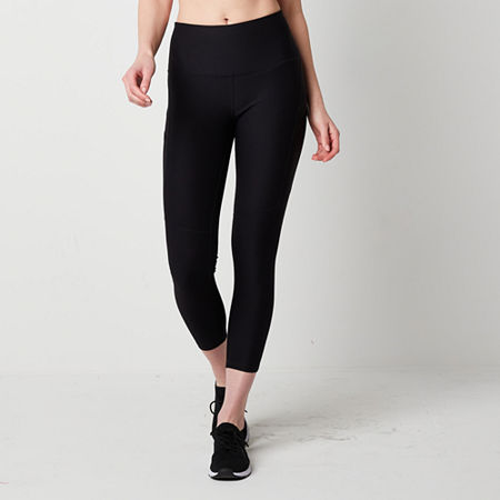 Xersion EverContour Womens High Rise Quick Dry 24 1/2" 7/8 Ankle Leggings, Medium, Black