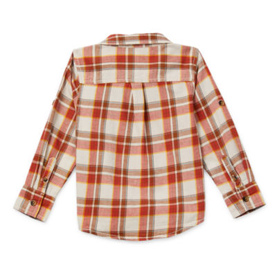 Okie Dokie Toddler & Little Boys Long Sleeve Button-Down Shirt