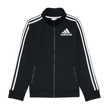 adidas Big Boys Lightweight Track Jacket, Small, Black