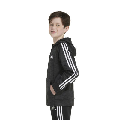 Adidas Big Boys Fleece Zipper Hoodie CoolSprings Galleria