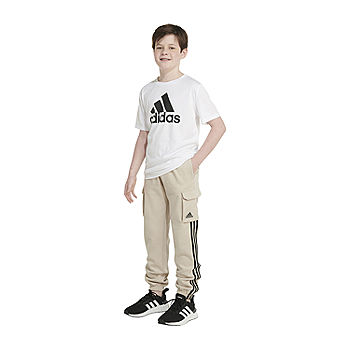 adidas Big Boys Mid Rise Cuffed Jogger Pant, Color: Wonder Beige - JCPenney