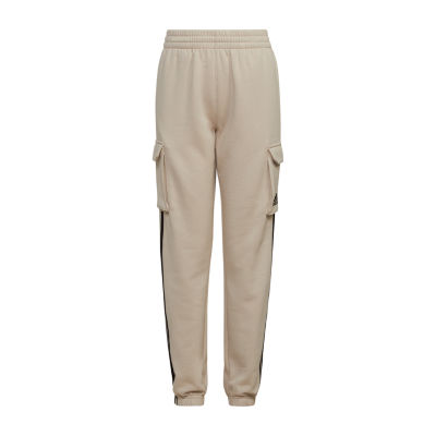 Adidas Big Girls Mid Rise Cuffed Jogger Pant